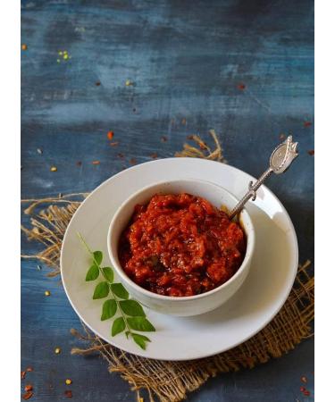 Priya Tomato Pickle | Traditional Pickle | Indian Origin | Delicious with Poppadums | Spicy & Sour | 300G (Pack of 2) - Buy Online on GoSupps.com