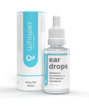 Whisper Ear Drops | 2oz | USA | All Natural Swimmers Ear Drops for Adults with Itchy Ears | Swimmer's Ear Drops Combat Swimmers Ear with Acetic Acid Ear Drops
