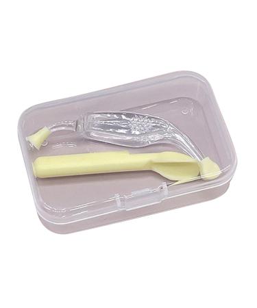 Tool set for inserting and removing contact lenses with soft silicone shovels tweezers for the trip and home use.Multifunctional tool set for removing and inserting soft yellow