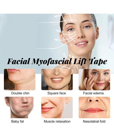 SUIOPPYUW Facial Lift Tape Tightening Forehead Neck Face Antiwrinkle Remover Belt Antislip Trimmable Home Sticker - Buy Online on GoSupps.com