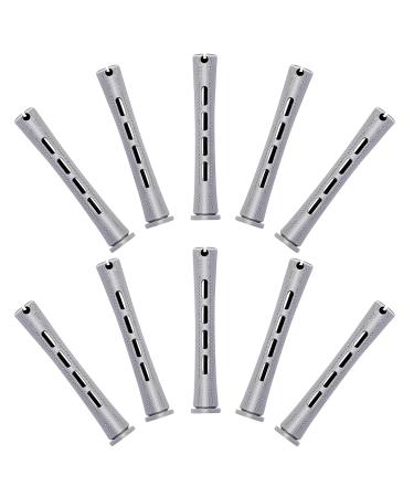 Elcoho 48 Pieces Gray Hair Perm Rods 3.3x0.6 Inch with Steel Pintail Comb and Perm Paper - Hairdressing Styling Tools (Pack of 48) - Buy Online on GoSupps.com