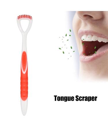 Buy Tongue Scraper & Brush for Bad Breath | Effective Oral Care for Adults & Kids - Red - Buy Online on GoSupps.com