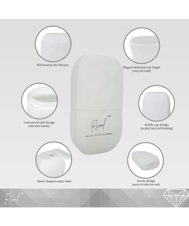 Rcool Diamond Ice Roller for Face, Eyes & Neck - Brighten Skin, Reduce Puffiness, Shrink Pores - White - Buy Online on GoSupps.com