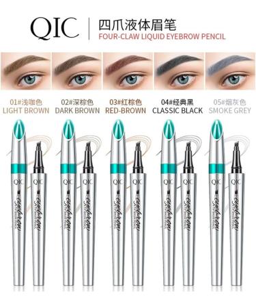 New Magic Eyebrow Pencil 3D Waterproof Microblading Eyebrow Pencil Contouring Pen Eyebrow Pencil with 4 Fork Tip Effortlessly Creates Lasting MakeUp Professional Natural Looking Eyebrows (1PC-D) - Buy Online on GoSupps.com