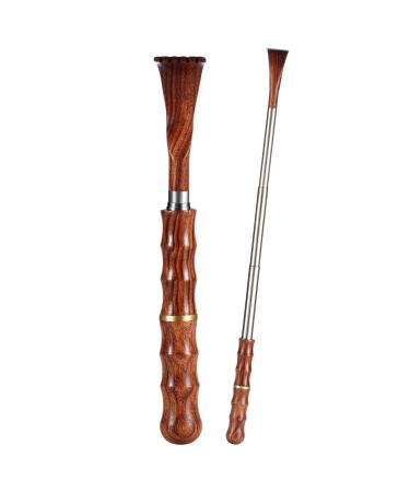 Back Scratcher Extendable Stainless Steel Telescopic Back Scratcher Wooden Handle Back Scratcher Massager Back Scratcher for Men and Women