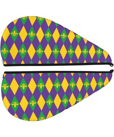 Buy Mardi Gras Microfiber Hair Towel - Super Absorbent Coral Velvet Wrap for Long Curly & Thick Hair | Quick Dry Hair Cap for Women - Buy Online on GoSupps.com