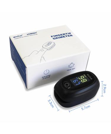 Wellue Pulse Oximeter - Portable Oxygen Saturation & Heart Rate Monitor | Easy to Use Automatic Measurement Batteries Included - Buy Online on GoSupps.com