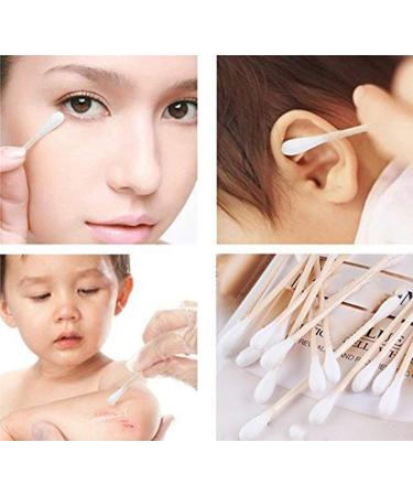 Buy XMHF 2-Pack Cotton Swabs Natural Double Tipped Cotton Buds with Strong Wooden Sticks | Cruelty-Free Ear Swabs - International Shipping Available - Buy Online on GoSupps.com
