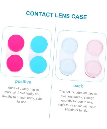 Heallily 30pcs Contact Lenses Storage Holder Travel Containers for Left & Right Eyes (Mixed Colors) | Essential Accessories for Eye Care - Buy Online on GoSupps.com
