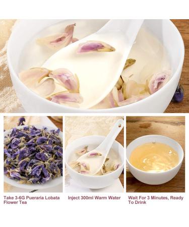 Premium Organic Pueraria Lobata Flower Tea - 100% Loose Dried Herbal Tea for Skin Care & Health - 50g / 1.7oz - Buy Online on GoSupps.com