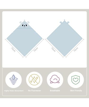 COOKY.D Bamboo Hooded Baby Bath Towel | Toddler Wearable Blanket | Animal Bathrobe Puppy Design | 75x75cm - Buy Online on GoSupps.com