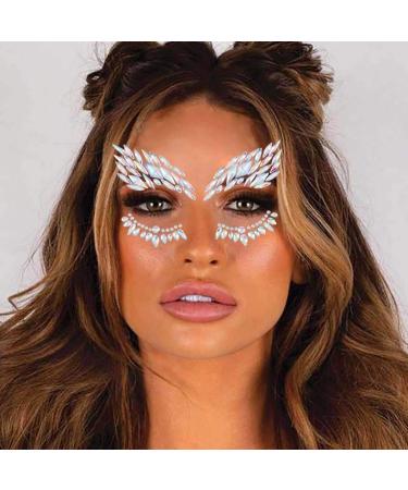 Buy Mermaid Face Stickers & Gems | Festival Body Jewels | Rhinestone Temporary Tattoos for Women & Girls - 2 Sets - Buy Online on GoSupps.com