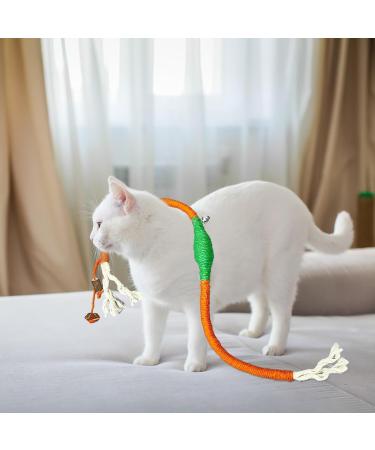 Fadcaer Cat Toy Bite Rope Cat Chewing Toy Interactive Cat Toy Bite Resistant Teasing Toy for Cats Kittens Cotton Rope Kitten Toys Pet Supplies for Teeth Cleaning and Stress Release(Green-Bell) - Buy Online on GoSupps.com