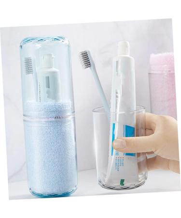 Beavorty Travel Toothpaste Holder & Toothbrush Storage Case - Blue Washing Cup 20.8x6.8cm for Outdoor Use - Buy Online on GoSupps.com