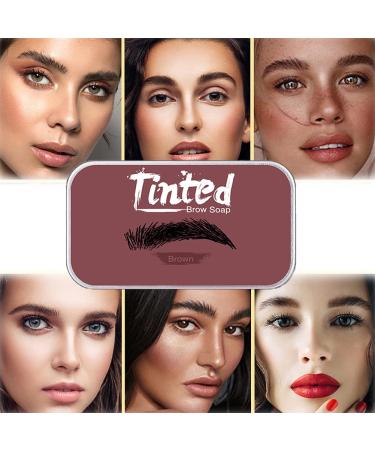 MEICOLY 2-Pack Tinted Eyebrow Soap Kit - Long-Lasting 4D Feathery Brow Pomade - Brow Setting Wax - Dark Brown - Buy Online on GoSupps.com