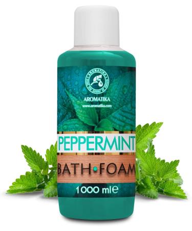 Relaxing Bathing Foam with Essential Peppermint Oil 1000ml | Wellness Aromatherapy & Spa Experience for Good Sleep and Body Care - Buy Online on GoSupps.com