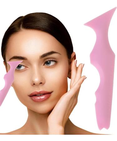 Makeup Aid Tool | Reusable Silicone Winged Tip - Eye Liner Shadow Guide Template Multi-Functional Lazy Quick Makeup Tool Tmay Pink - Buy Online on GoSupps.com