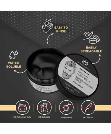 Buy The Man Company Hair Styling Wax Cream with Almond & Argan Oil - Extra Strong Hold Matte Effect Paraben & Silicone Free | 1.7oz International Shipping - Buy Online on GoSupps.com