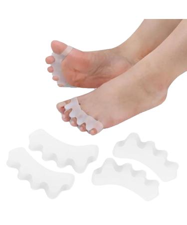 FeetCare Gel 5 Toe Spreader Bunion Corrector Toe separator Correct Toes Toe Straighteners for Overlapping Toes Prevent Overlap Relieves Foot Pain Flexible Footcare Treatment | Product of Singapore (1pair) Free Size Unisex