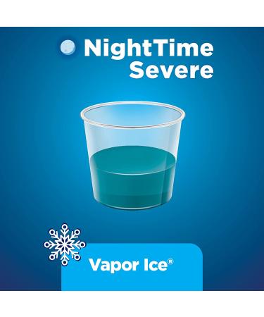 Amazon Basic Care Vapor Ice Nighttime Severe Cold and Flu Relief - 12 Fl Oz (Pack of 1) - Buy Online on GoSupps.com