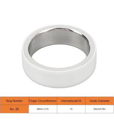 Smart Charging Ring Light Aluminum Alloy and Ceramic Body Temperature Detection Health Smart Ring for Blood Oxygen Monitoring (21#) 20# - Buy Online on GoSupps.com