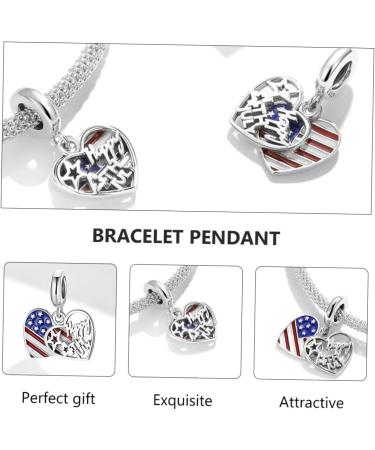 COHEALI 1pc Love Flag Pendant Flags American Flag Fashion Jewelry Bracelet Decor Wrist S925 United States - Buy Online on GoSupps.com