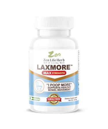 ZEN LIFE HERB LAXMORE I Poop More Max Strength 100% Natural Plant-Based Supplement (60 Capsules)