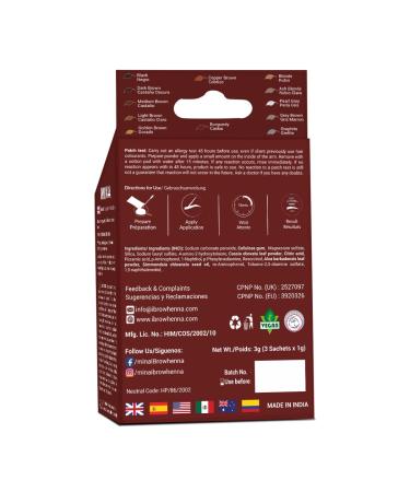 MINA ibrow Henna Hair Color - Semi Permanent Burgundy Henna Kit for Stunning Brows | Shop Internationally - Buy Online on GoSupps.com