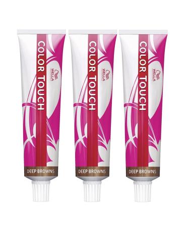Pack of 3 Wella Professionals Color Touch 10/81 Light Blonde Pearl 60 ml