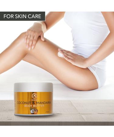 Kokos & Mandarine Body Butter 250g - Natural Moisturizer with Coconut & Mandarin Oil for Dry Skin - Nourishing Skin & Hand Care - Buy Online on GoSupps.com
