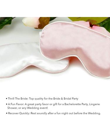 Bride Gift Sleep Mask - Crystal Wifey White Eye Mask for Bachelorette Party - Rhinestone Wifey Design in White - Buy Online on GoSupps.com