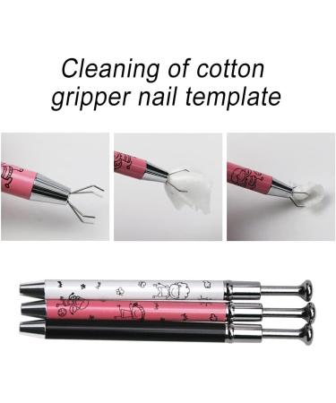 BOKIOESDE Manicure Save Cotton Claw Professional Simple Home Salon Using Manicuring Tools Nail Stamping Tool Saver Holder White - Buy Online on GoSupps.com