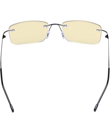 CessBlu Blue Light Blocking Glasses for Men - Anti Glare UV Eyeglasses Rimless Design Comfortable Flexible Fit - Perfect for Reading & Computer Use - Buy Online on GoSupps.com