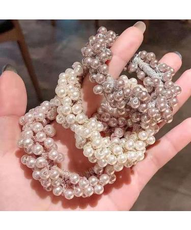 Kaiaiwluo Pearl Hair Ties - 3-Piece Set of Elegant Elastic Scrunchies & Bracelets for Women & Girls - Buy Online on GoSupps.com