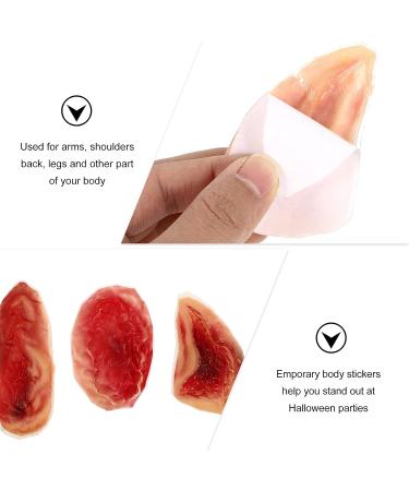 Happyyami 3Pcs 3D Horrible Wound Latex Stickers with Fake Blood - Halloween Makeup - Buy Online on GoSupps.com