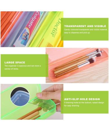Cyjzheu Travel Toothbrush Set - 4 Portable Toothbrushes with Storage Case in Green Blue Orange & Pink - Ideal for Home & On-the-Go Use - Buy Online on GoSupps.com