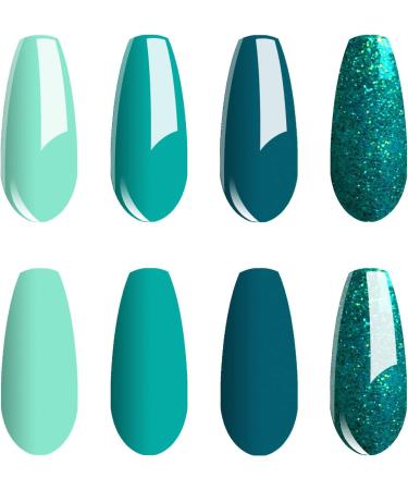Vishine Gel Nail Polishes 4 Colors Dark Green Gel Polish Set Matcha Sparkly Glitter Gel Polish Misty Forest Green Collection Soak Off UV LED Lamp Nail Art Varnish 8ml 4 Colour-C019 - Buy Online on GoSupps.com