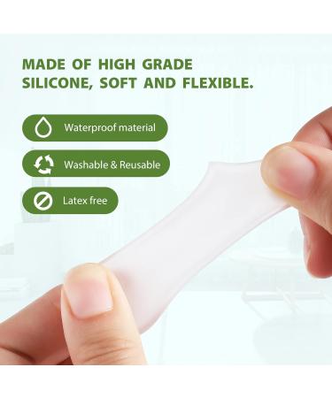 Bukihome Gel Toe Caps - Aloe Vera Toe Protectors for Pain Relief and Corns Calluses - 6 Large + 6 Small Size - White - Buy Online on GoSupps.com