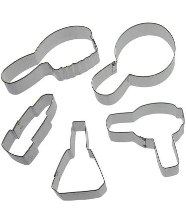 Foose Diva Cookie Cutters 5 Piece Set - Nail Polish, Mirror, Hair Dryer, Lipstick, Hair Brush - Made in USA - Buy Online on GoSupps.com