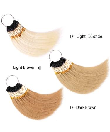 30 Pcs 100% Remy Human Hair Color Rings Swatches - Light Blonde (8 Inch) for Salon Testing - Hair Swatches for Color Testing - Buy Online on GoSupps.com