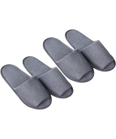 Exceart Open Toe Spa Slippers - 4 Pairs for Hotel & Travel - Gray Pedicure Slippers for Men & Women - Buy Online on GoSupps.com
