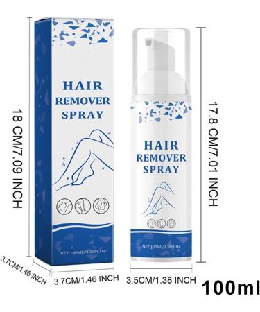  Mimoqk Hair Removal Spray Painless Depilatory Spray Moisturizing and Non-irritating Formula 100ml Face & Body Hair Remover for Men and Women Effective in Sensitive Skin - Buy Online on GoSupps.com