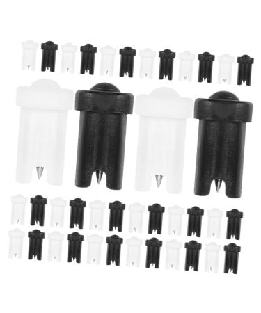 Healeved Healeved 60 Pieces Eyelash Bottle Needles Blocking Nozzles for Eyelash Extension Bottles Replaceable Needles for Eyelash Glue Bottles Black