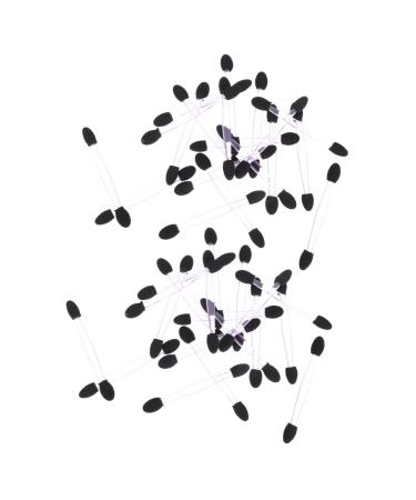 Housoutil Silicone Lip Scrubber 100pcs Eye Shadow Stick Lip Disposable Dual Side Eyeshadow Eyeshadow Sticks Girl 7.5x0.5cm Black