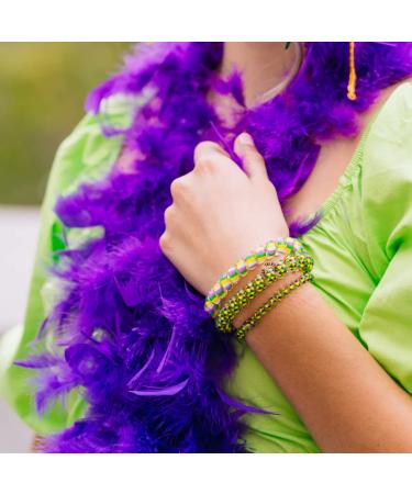 TELETIES Mardi Gras Collection 5 Pack - Mixed Spiral Hair Coils & Phone Cord Hair Ties for Women - Buy Online on GoSupps.com