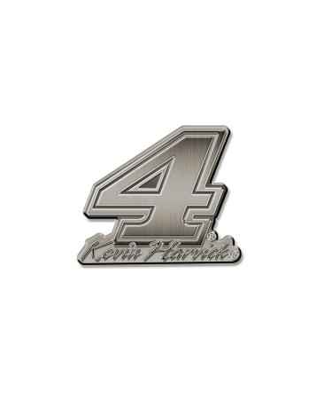 Rico Industries NASCAR Antique Auto Emblem Antique Nickel Auto Emblem for Car/Truck/SUV Kevin Harvick