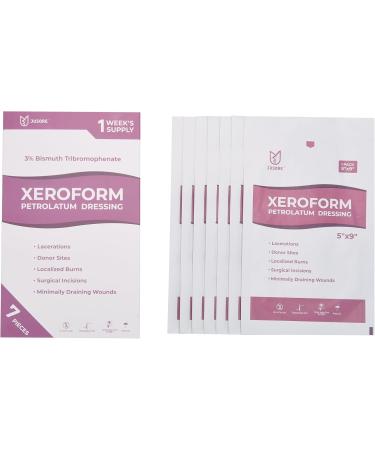 Xeroform Petrolatum Dressing 5x9 | Non-Stick Gauze Pads for Wound Care Burns Lacerations & Surgery - 7 Pack - Buy Online on GoSupps.com