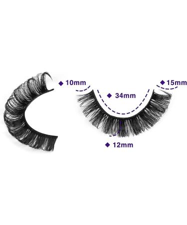 TFHAllOSTYLE Updated 3D Magnetic Eyelashes Kit with 2 Tubes of Magnetic Eyeliner Nature Look & Tweezers Eyelashes Russian Strip Lashes Natural Wispy Fluffy 3D Effect Fake Eyelashes 10 Pairs Pack - Buy Online on GoSupps.com