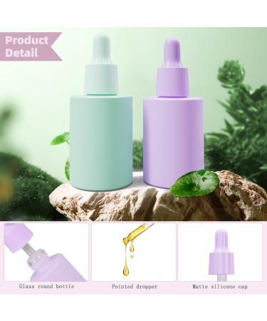 1 oz Glass Dropper Bottles (4 Pack) - Leakproof Pipette with Funnels for Essential Oils & Travel | Mini Multicolor Containers - Buy Online on GoSupps.com