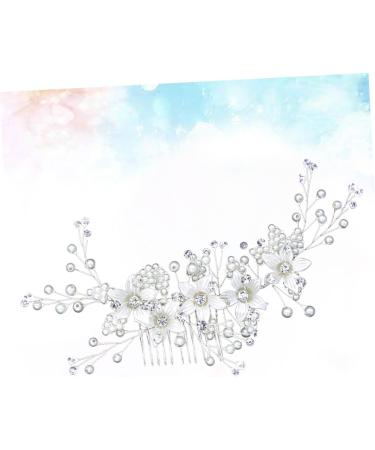 Didiseaon Pearl Hair Barrettes Pearl Flower Hair Comb Bride Insert Comb Bridal Hair Clip Bridal Headdress Wedding Headpiece Prom Headpiece Accessories Bridesmaid - Buy Online on GoSupps.com